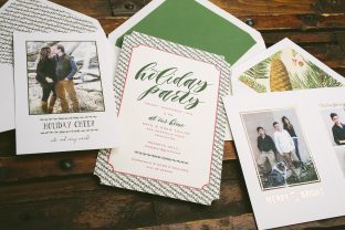 Festive Letterpress holiday cards from Smock