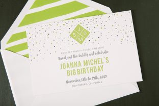 colorful 50th birthday invitations