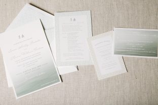 Silver letterpress invitations with a nautical flair