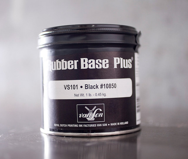 Letterpress Ink Universal Black Rubber Base