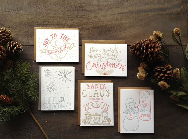 Letterpress greeting cards, Mini cards, Sarah + Maude