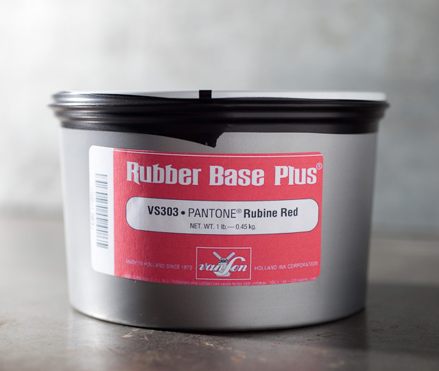 Letterpress ink, rubberbased Boxcar Press