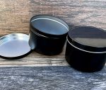 1 lb lidded metal ink can - Black