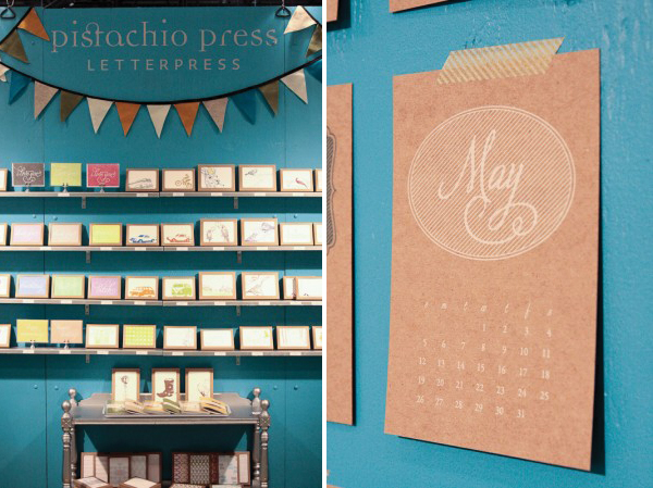 The 2012 Pistachio Press National Stationery Show booth