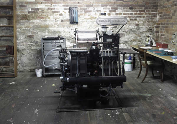 Little Peach Co's Heidelberg press, aka Big Bertha.