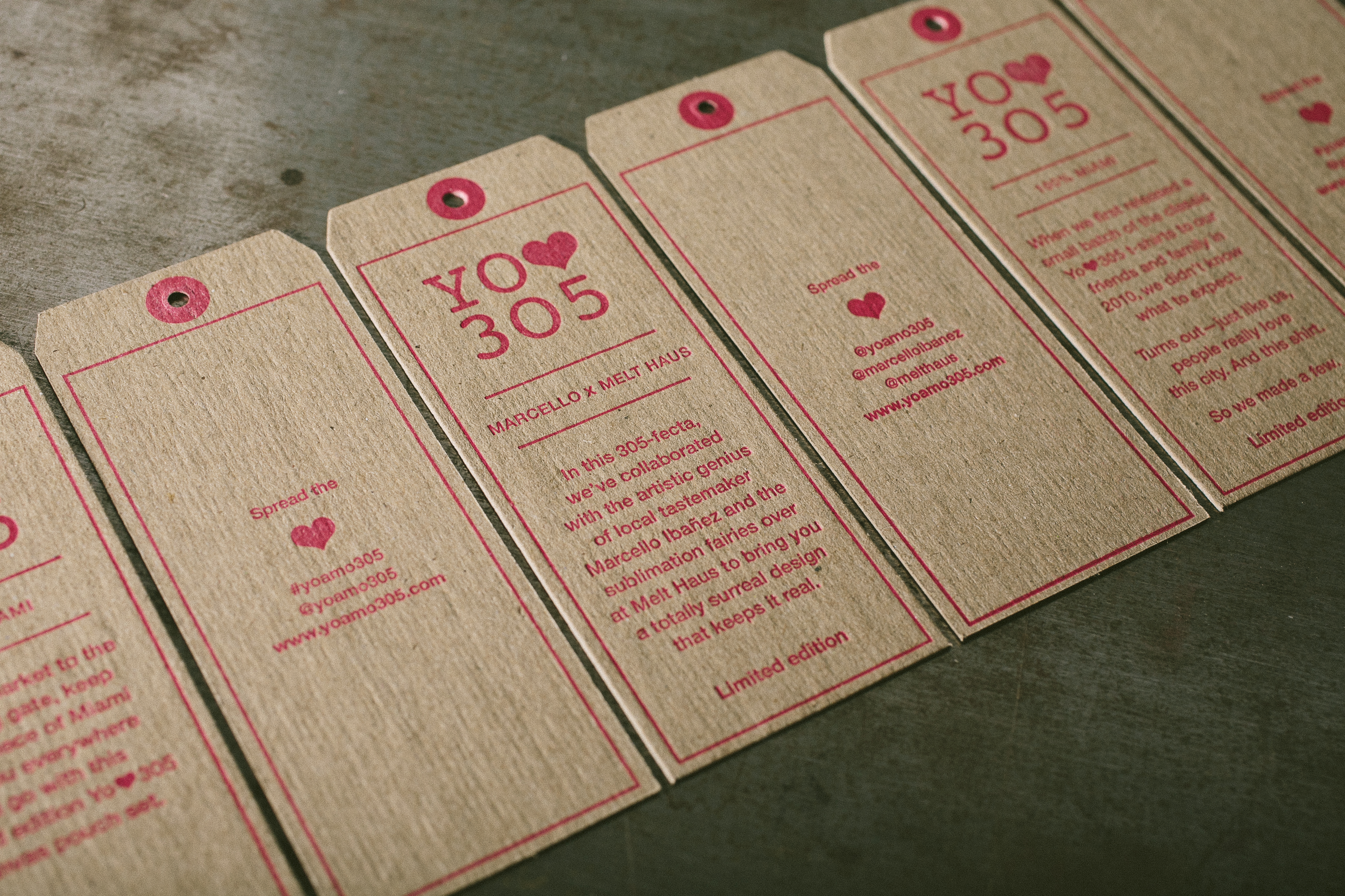 Die-cut product tags - letterpress printed on chipboard by Boxcar Press