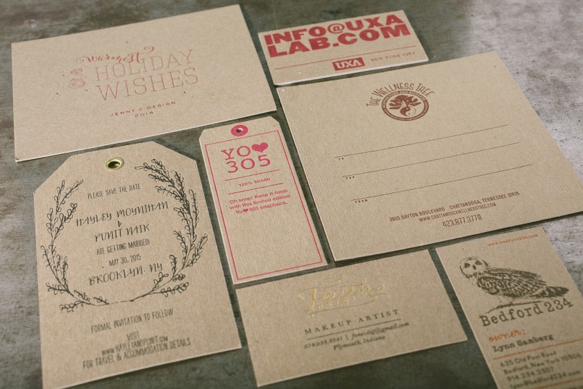 Design tips for letterpress printing on chipboard