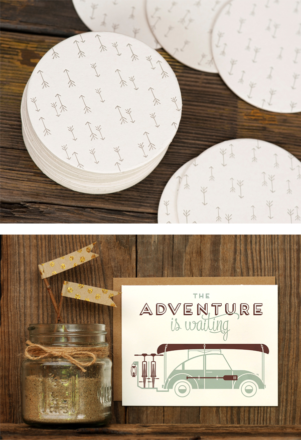 Letterpress coasters & cards by Ruff House Art 