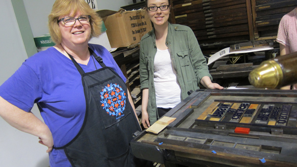 Setting up galley type at Type On The Cob.