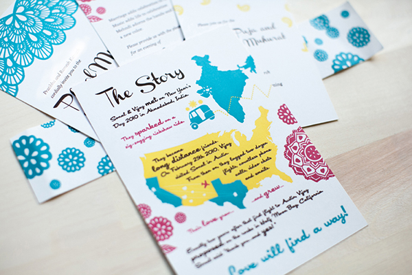 Eye-popping color comes to life via Ben Sargent's lettepress wedding invitation pieces.