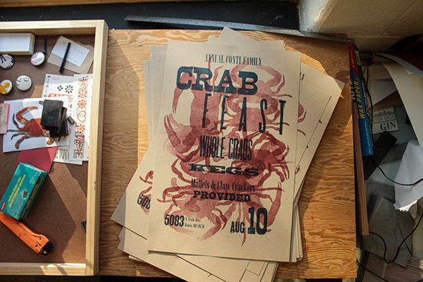 A poster project featuting hand-set type is produced at Miami University (Ohio)'s letterpress program.