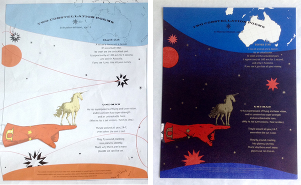 Carol Clifford creates beautiful broadsides for the 2016 SVC Children's Broadsides project.