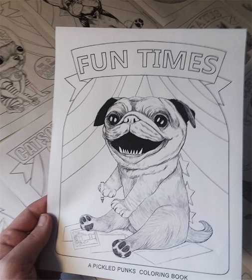 PickledPunks - free coloring book PDF downloadable