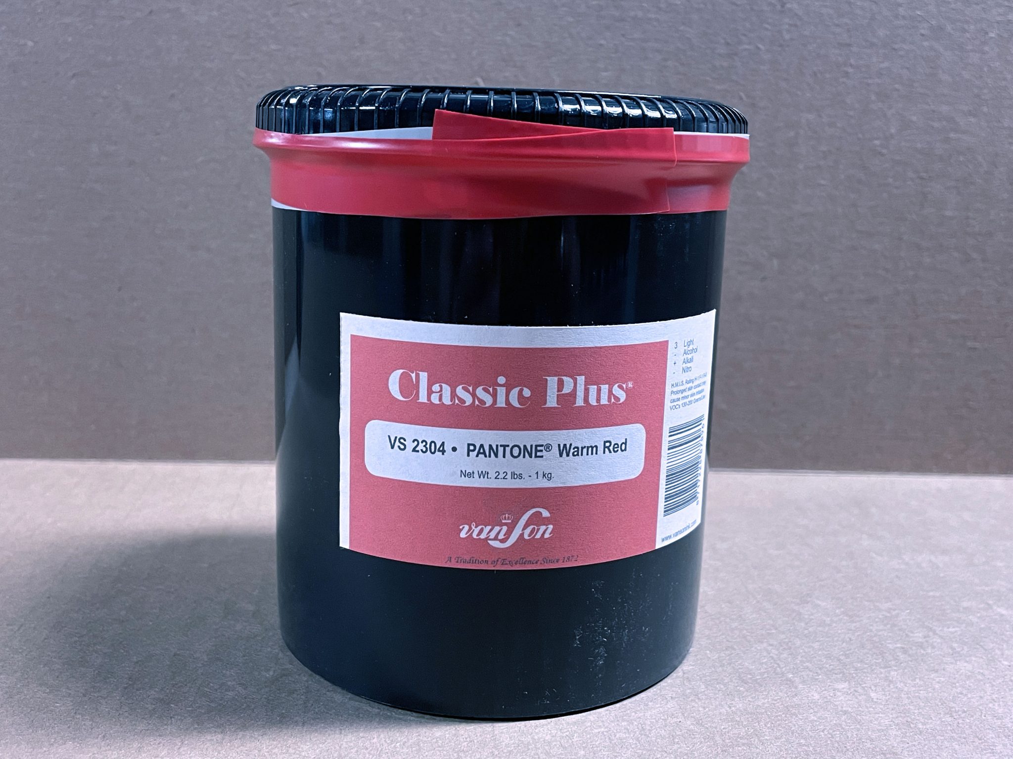 Letterpress Ink, rubberbased Pantone Warm Red, letterpress supplies